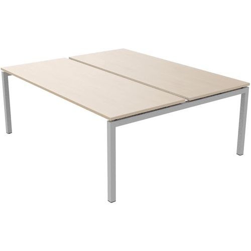 Bureau droit Bench 2 places Inesa Chêne 200 cm - Image principale