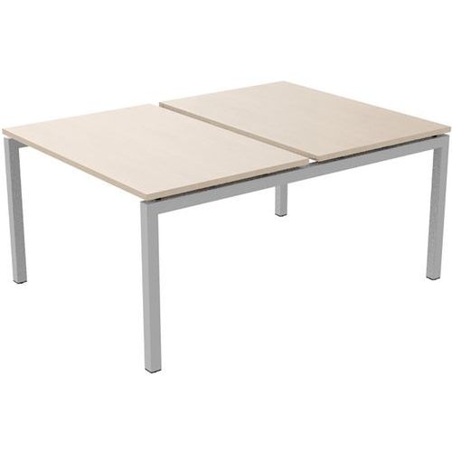 Bureau droit Bench 2 places Inesa Chêne 120 cm - Image principale