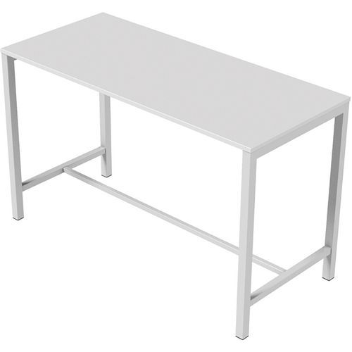 Table de réunion haute Jona Plateau  Blanc Long  : 180 cm - Image principale