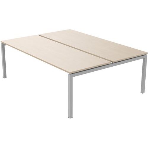 Bureau droit Bench 2 places Inesa Chêne 220 cm - Image principale