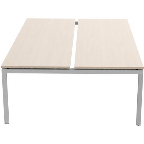 Bureau droit Bench 2 places Inesa Chêne 240 cm - Image 4