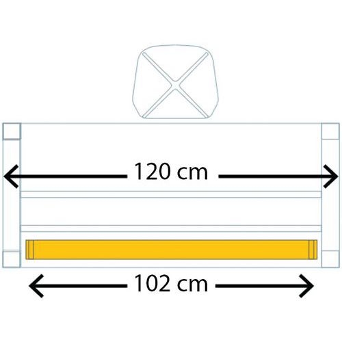 Goulotte inclinable 120 cm Blanc - Image 2