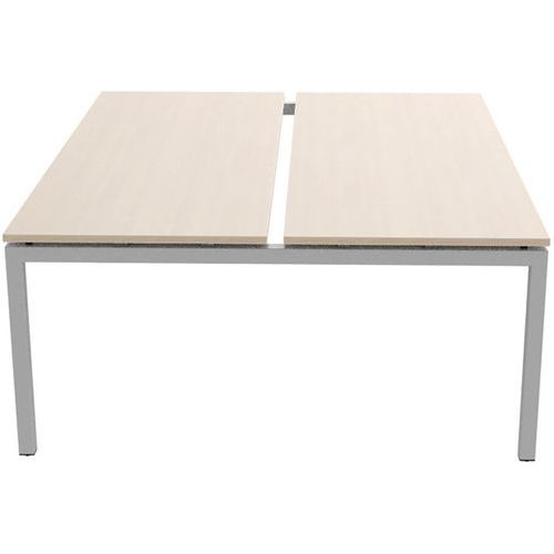 Bureau droit Bench 2 places Inesa Chêne 200 cm - Image 4