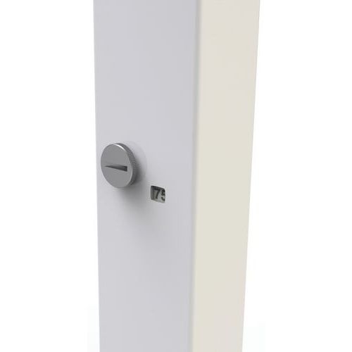 Bureau droit Inesa avec pied réglable en T Blanc 120 cm - Image 2