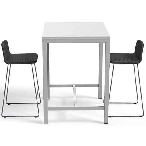 Table de réunion haute Jona Plateau Blanc Long  : 100 cm - Image 4