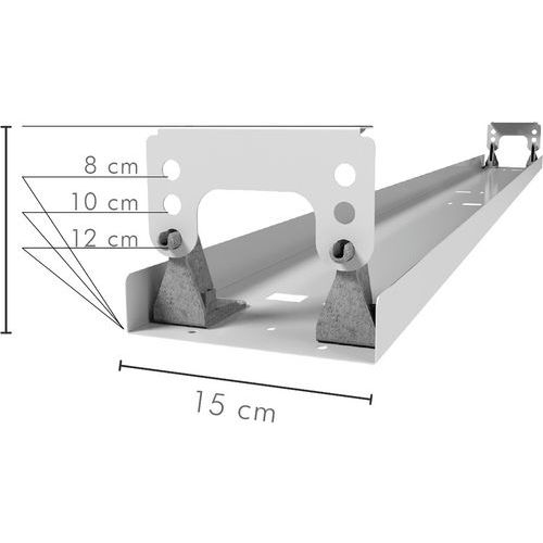 Goulotte inclinable 140 cm Blanc - Image 5