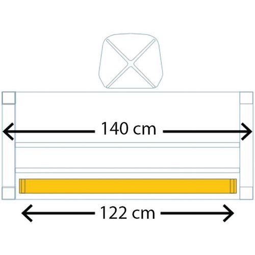 Goulotte inclinable 140 cm Blanc - Image 3
