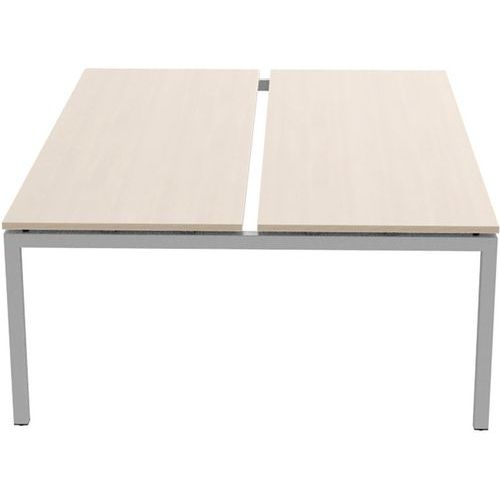 Bureau droit Bench 2 places Inesa Chêne 220 cm - Image 2