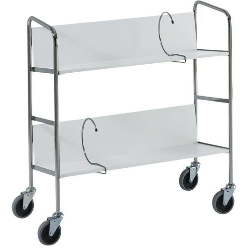 Chariot de classeurs - 2 plateaux - Capacité 75 kg - Image 3