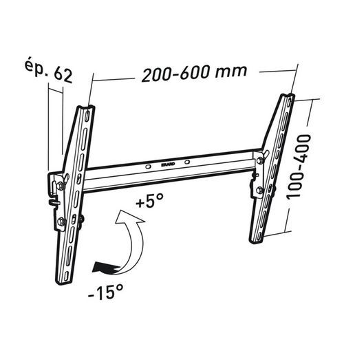 Support mural universel inclinable Applik 45201 - Erard Pro - Image 2