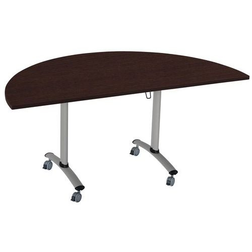 Table demi-lune plateau mélaminé pivotant Axe - Manutan Expert - Image 2