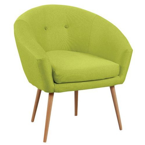 Fauteuil accueil en tissu Armand coloris Pistache - Image 4
