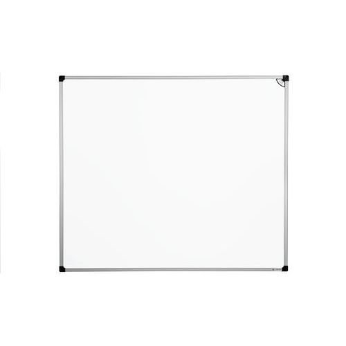 Tableau simple émaillé blanc semi-brillant cadre aluminium anodisé - Image principale