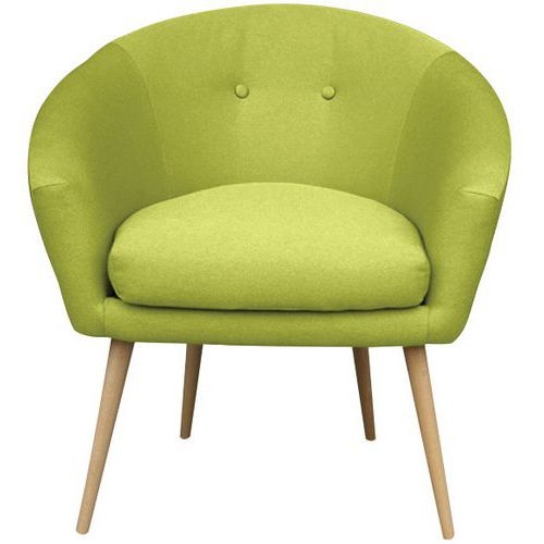 Fauteuil accueil en tissu Armand coloris Pistache - Image principale