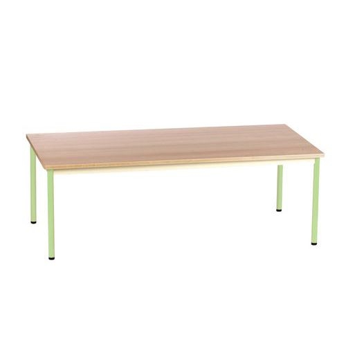 Table Chloé rectangulaire plateau hêtre 4 pieds - Mobidecor - Image 3