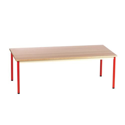 Table Chloé rectangulaire plateau hêtre 4 pieds - Mobidecor - Image 4