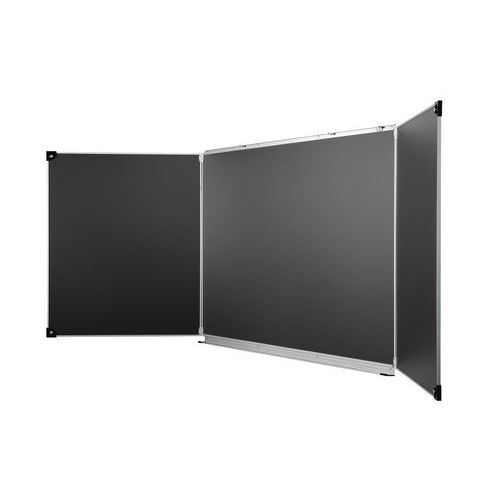 Tableau triptyque 1,20 x 2 m émaillé noir cadre aluminium anodisé - Image principale