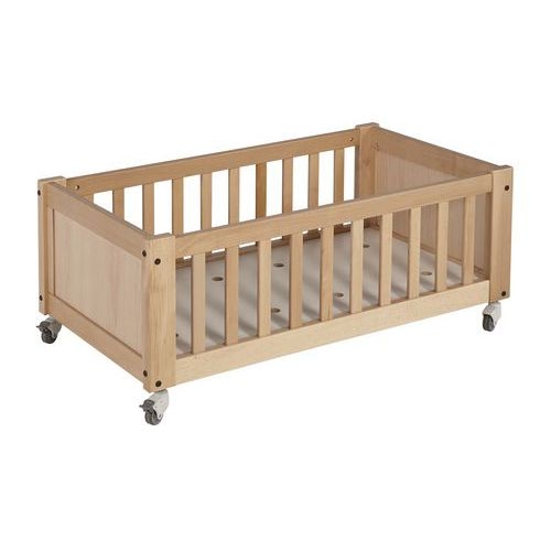 Lit crèche Duo bas mobile, hêtre verni naturel - Image 2