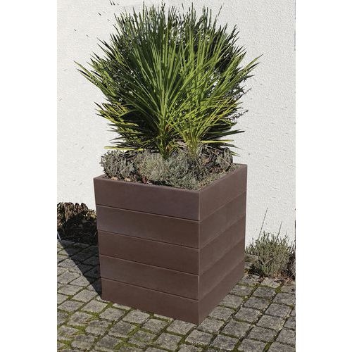 Jardinière Espace carrée plastique recyclée Espace Urbain - Image 3