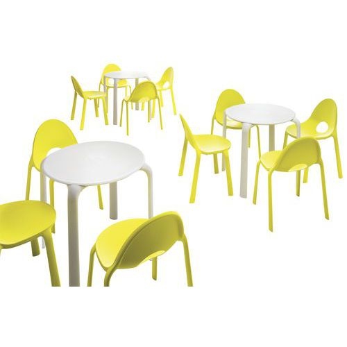 Table Drop Ronde Diam 70 Blanche - Image 2