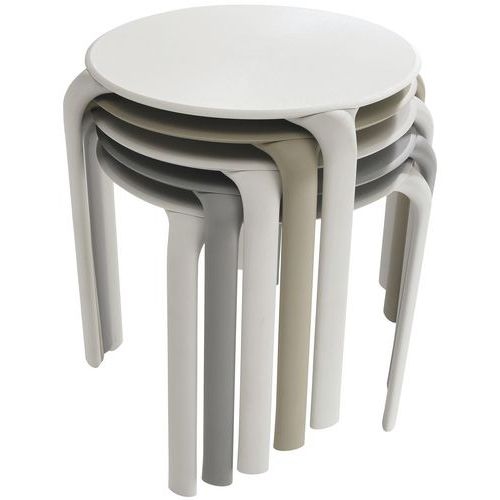 Table Drop Ronde Diam 70 Blanche - Image 3