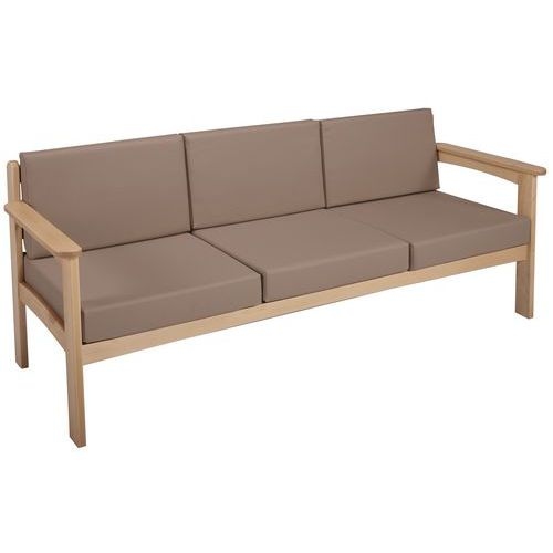 Canapé 3 places Autize structure Naturel PVC 9434 Terre - Image principale