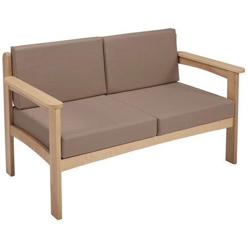 Canapé 2 places Autize structure Naturel PVC 9434 Terre - Image principale