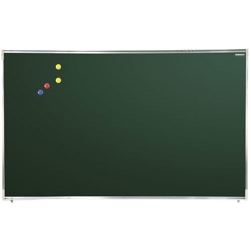 Tableau simple émaillé vert cadre alu strié naturel - 1,20 x 2 m - Image principale