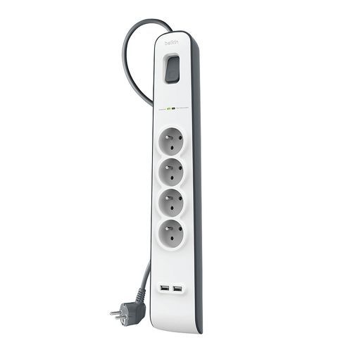 Multiprise parafoudre secteur et USB avec cordon d'alimentation Belkin - Image principale