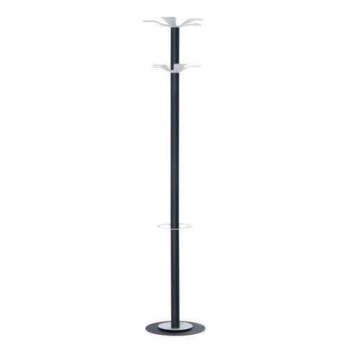 Portemanteau/parapluie Easy 10 patères- acier Anthracite/Blanc - Image principale
