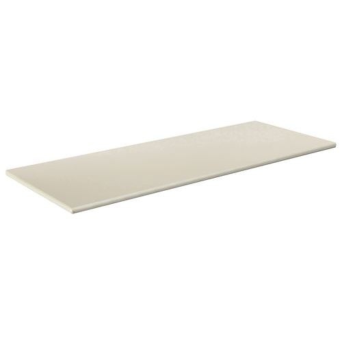 Plateau de table 130 x 50 cm revêtu stratifié beige chants surmoulés - Image principale
