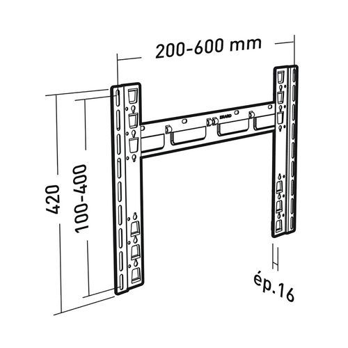 Support mural fixe extra plat Applik 045007 - Erard Pro - Image 4