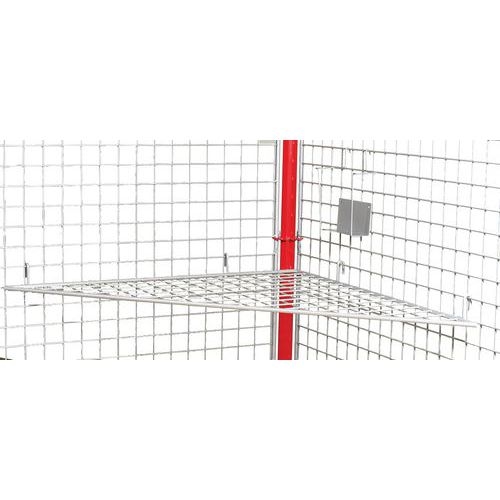 Tablette d'angle Praxi aluminium métallisé - Image principale