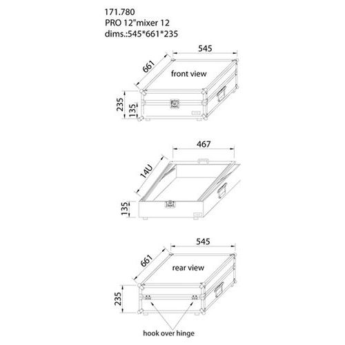 Flightcase 19" PD-FU12 pour table de mixage - Image 3