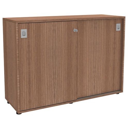 Armoire portes coulissantes largeur 120 cm hauteur 86 cm Noyer - Image principale