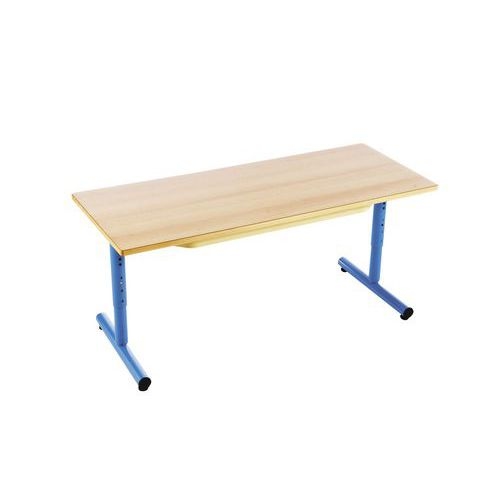 Table régl. Chloé rect. dégagement latéral plateau beige - Mobidecor - Image principale