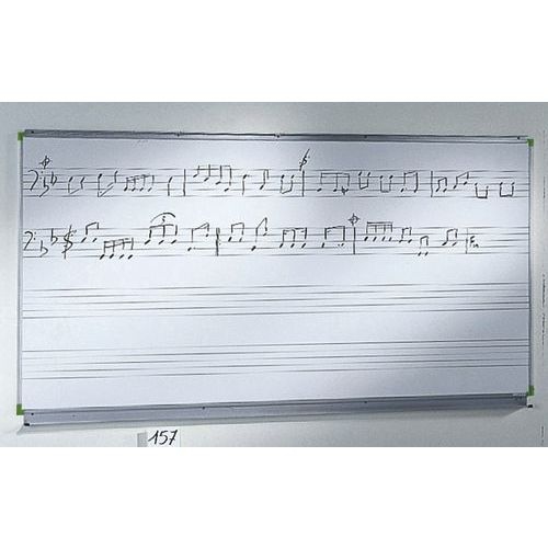 Tableau à portées musicales cadre aluminium anodisé - Image principale