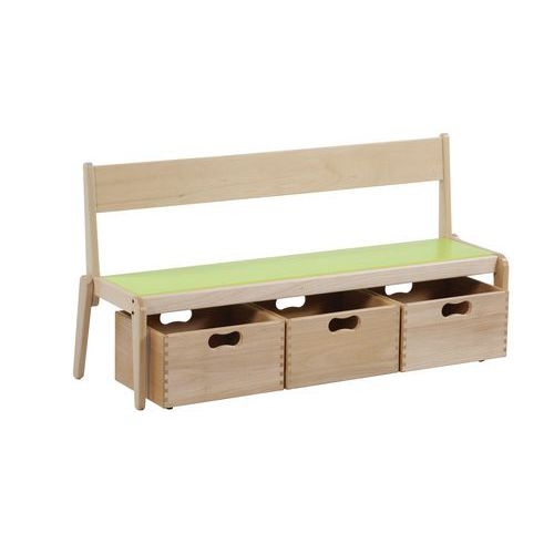 Banc Lili avec dossier et bacs, T2 - Image 2