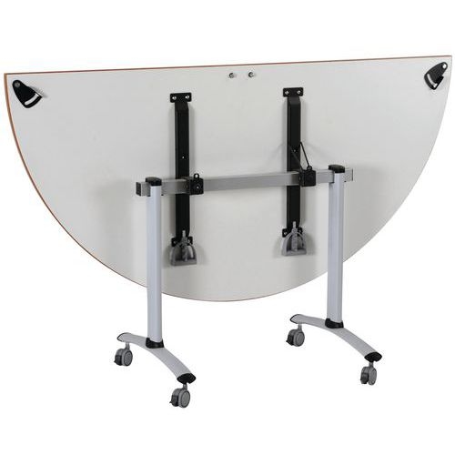 Table demi-lune plateau mélaminé pivotant Axe - Manutan Expert - Image 9