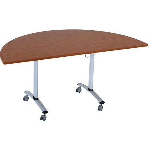 Table demi-lune plateau mélaminé pivotant Axe - Manutan Expert - Image 10
