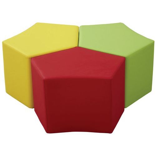 Lot de 3 poufs Arpège coloris panachés - Manutan Expert - Image principale