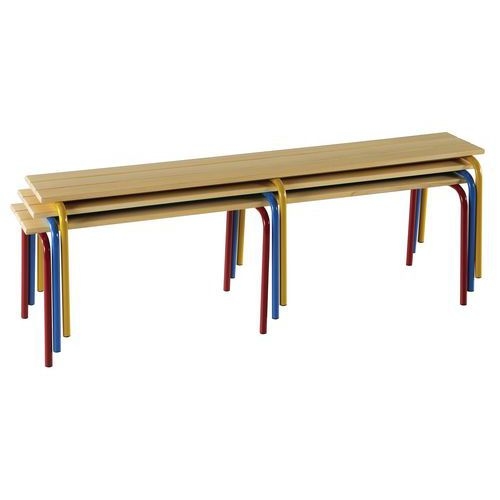 Banc assise 3 lames sans dossier - Image 2