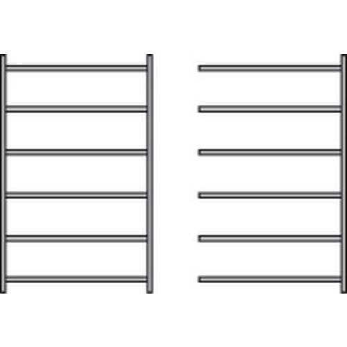 Présentoir avec tablettes inclinées, double face Zédia - Image 2
