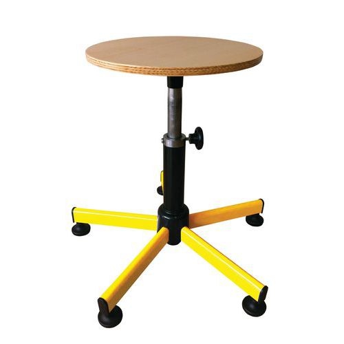 Tabouret assise bois réglable manuellement - Image 2