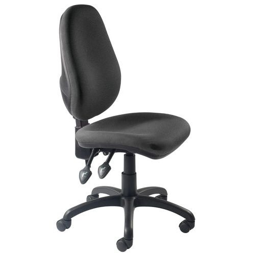 Chaise de bureau Saxe asynchrone coloris gris - Image principale