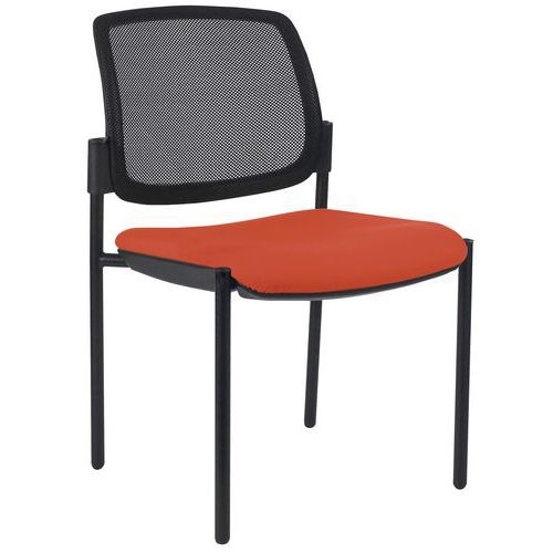 Lot de 2 chaises visiteurs Ritz dossier résille noire - Manutan Expert - Image 4