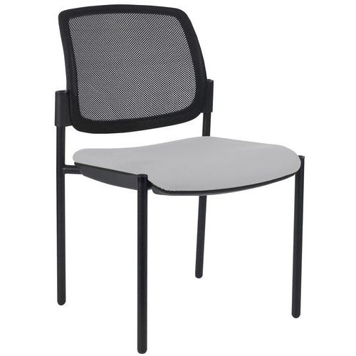 Lot de 2 chaises visiteurs Ritz dossier résille noire - Manutan Expert - Image 5