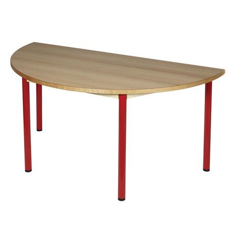 Table fixe Chloé plateau hêtre 4 pieds demi-lune - Mobidecor - Image principale