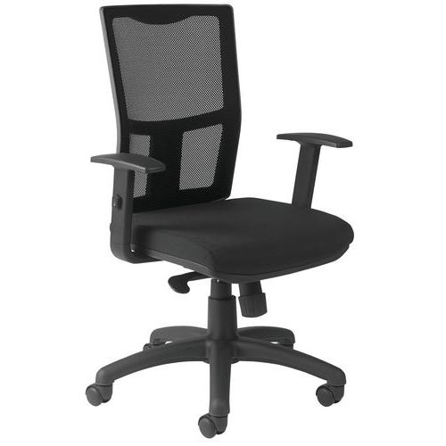 Fauteuil Ritz accoudoir réglable dossier résille noire - Manutan Expert - Image 3