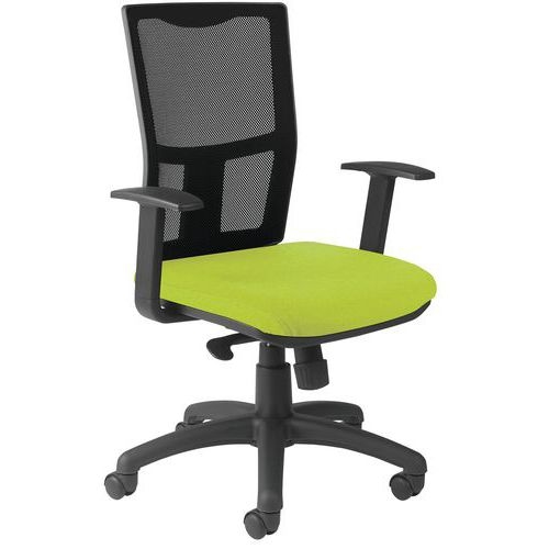 Fauteuil Ritz accoudoir fixe dossier résille noire - Manutan Expert - Image 2
